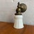 Antique Industrial Brass Wall Sconce With Frosted Glass Shade For Sale - Image 4 of 13