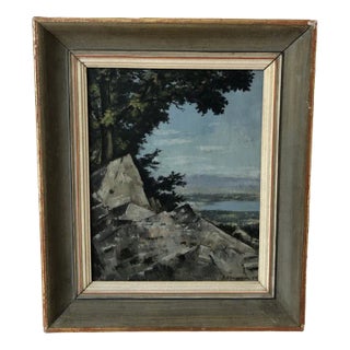 Emile-François Chambon, Les Sources, Collonges Bellerive, Genève, 1950, Oil on Canvas, Framed For Sale