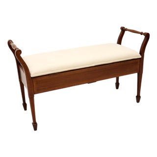 Antique Edwardian Piano Duet Stool, 1900 For Sale