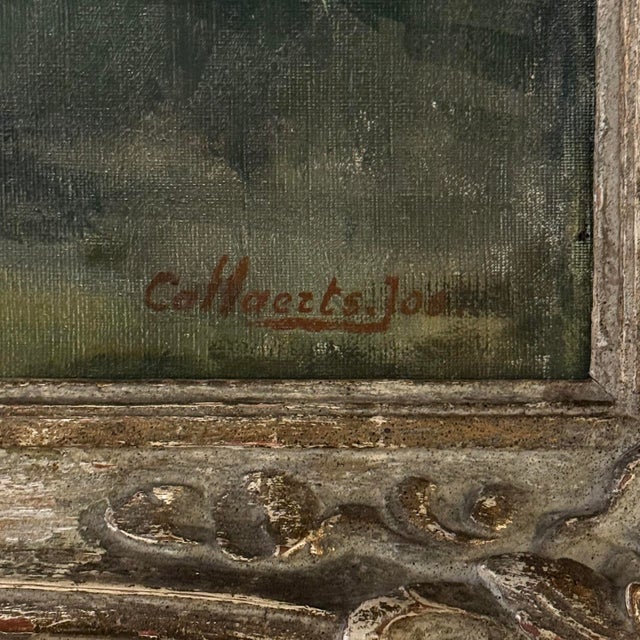 Framed Still Life Oil Painting on Canvas by Jozef Callaerts (1896-1965) For Sale - Image 15 of 16