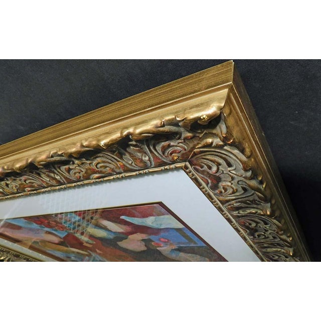 Impressionist Sunol Alvar "Bookcover" Hand Signed Not Numbered Custom Gold Framed For Sale - Image 3 of 7
