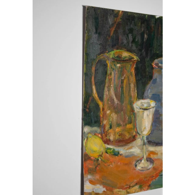 1990s Vintage Still Life Oil Painting by Unknown Artist For Sale - Image 4 of 10