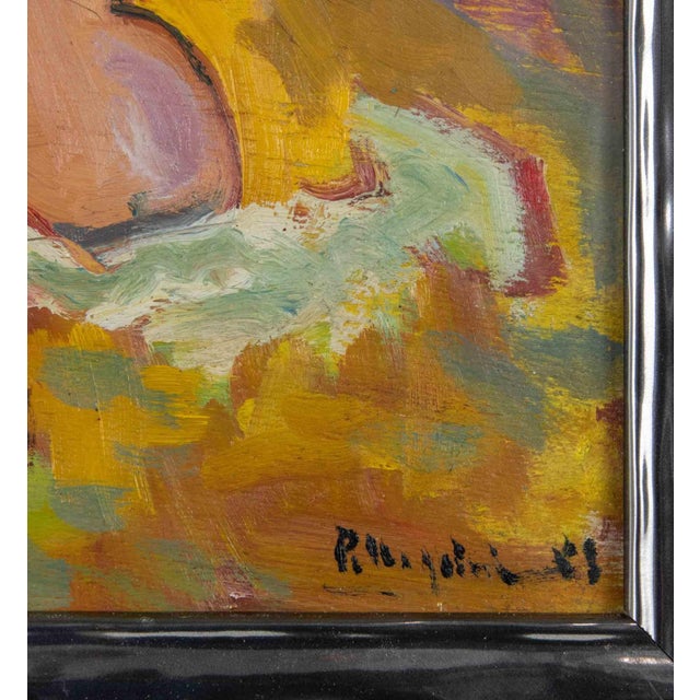 Modern Sirio Pellegrini, Nudes on the Beach, Oil on Board, 1961 For Sale - Image 3 of 5