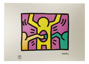 After Keith Haring, Composition, Limited Edition Lithograph, 1990s