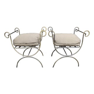 Directoire Style X-Base Bench/Pair For Sale