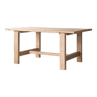 Matthew Izzo Home Vernacular Reclaimed Wood Rustic Rectangular Dining Table For Sale