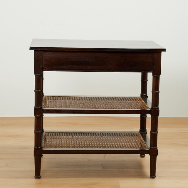 Pair of Antique British Colonial Rosewood Three Tiered Stands For Sale - Image 4 of 18