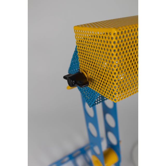 Blue Adjustable Meccano Table Lamp by Lisola Che Non Cè, Italy, 1970s For Sale - Image 8 of 17