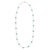 Modern 18k Solid Gold Turquoise Necklace Dainty Gemstone Station Chain by VRJewels For Sale - Image 3 of 8