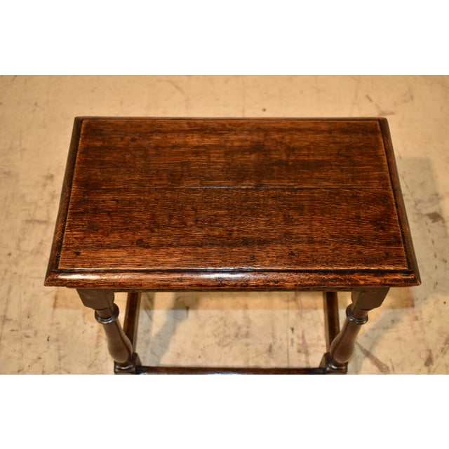 18th Century English Oak Joint Stool For Sale - Image 10 of 11