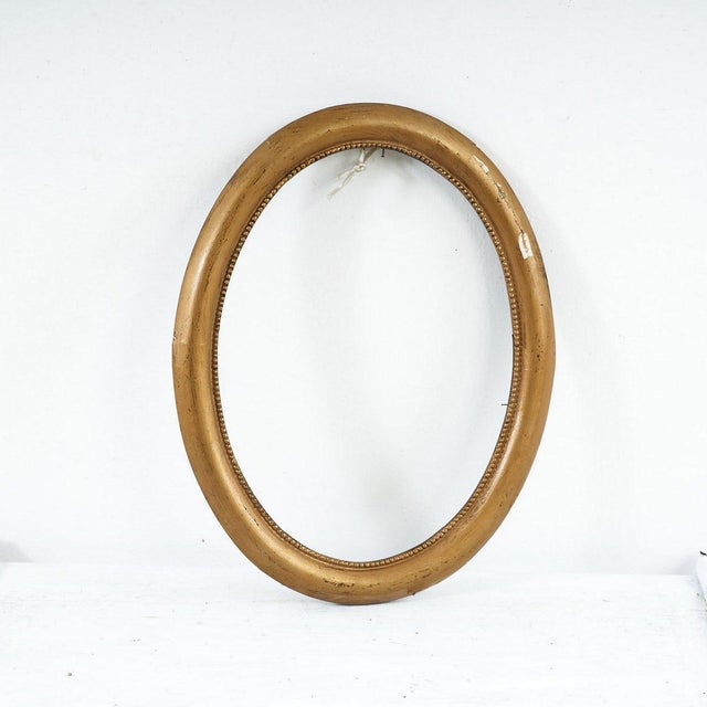Antique Oval Gilded Frame For Sale - Image 4 of 4