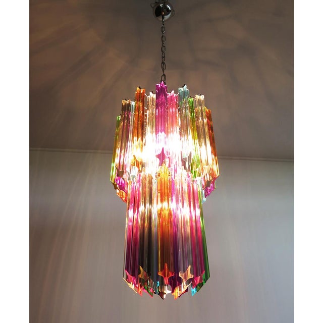Murano Glass Quadrihedrons Prism Mariangela Pendant, 1980s For Sale - Image 11 of 17