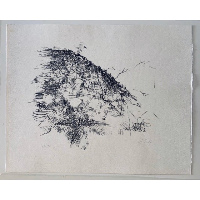 Drawing/Sketching Materials Anna Ticho, German Israeli Expressionist Abstract Lithograph Of Judeah Hills For Sale - Image 7 of 7