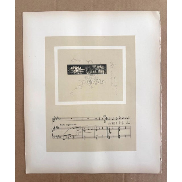 Up for sale is this charming antique print from a book of lullabies published by L. Prang in1888 - one lullaby for each...
