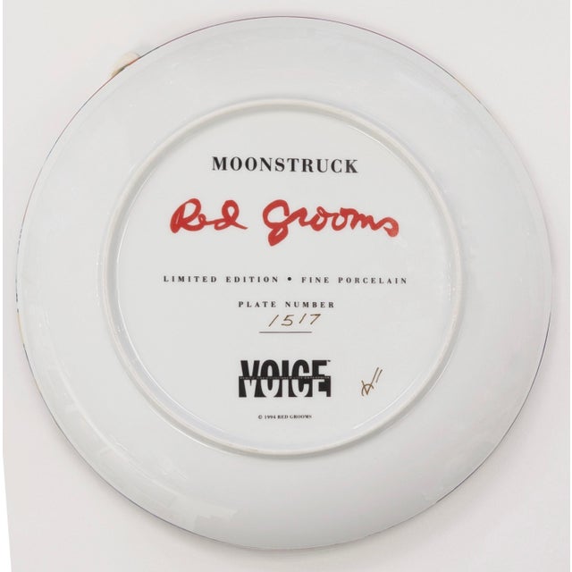 Printed and glazed 3D porcelain plate with rhinestones. Hand decorated by members of the Venice Oakwood/ Inner City...