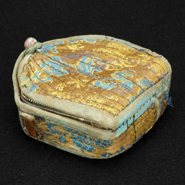 Metal Early 20th C Tibetan Silver Gau Traveling Shrine Box With Fabric Case For Sale - Image 7 of 9