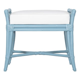 Small Malacca Bench - Pool Blue For Sale