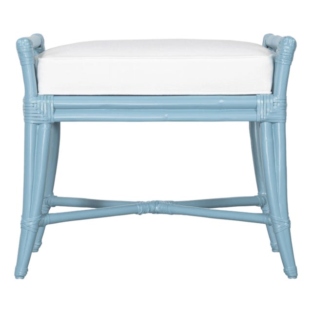 Small Malacca Bench - Pool Blue For Sale