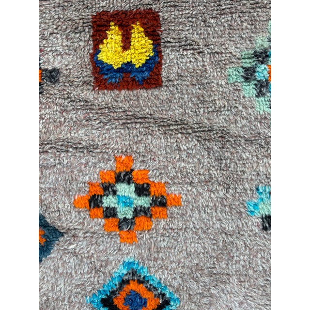 Textile Colorful Wool Berber Rug For Sale - Image 7 of 10