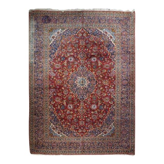 Vintage Persian Kashan Rug 9'8'' X 13'5'' For Sale