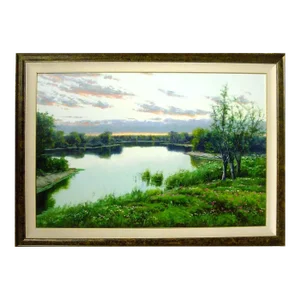 Joan Colomer Untitled Landscape Hand Signed Original Oil Painting on Canvas