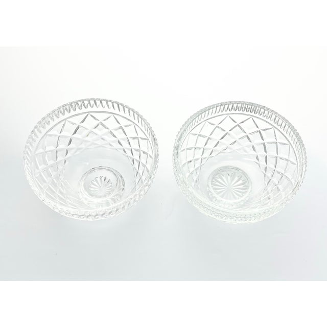Waterford Waterford “Killeen” Pair of Crystal Footed Bowls For Sale - Image 4 of 10