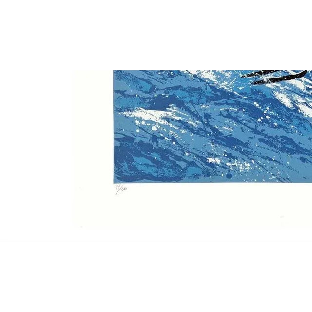 Contemporary 1970s Skiing Signed and Numbered Serigraph by Harry Schaare For Sale - Image 3 of 3