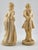 Beige Vintage A. Santini Sculpture Colonial Victorian Man Woman Couple Signed Italy For Sale - Image 8 of 13