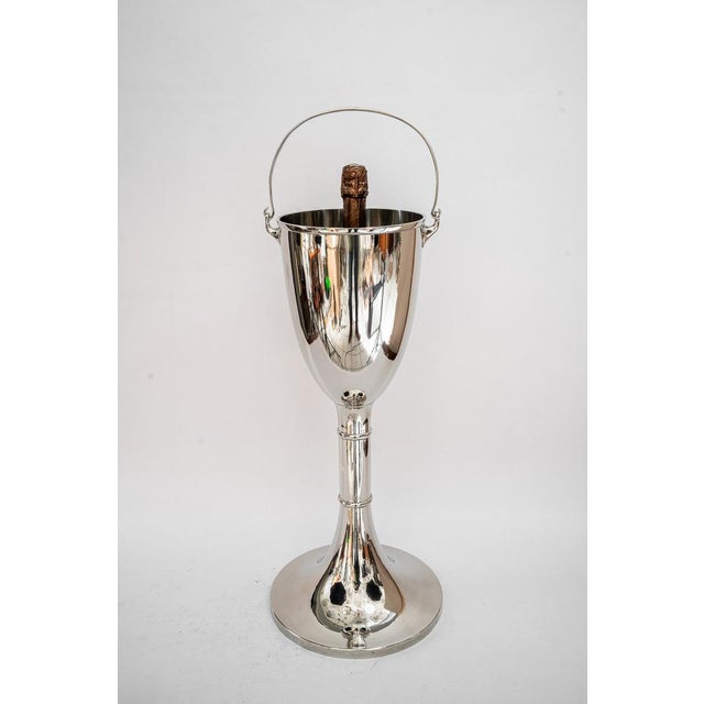 Silver Art Deco Nickel-Plated Champagne Bucket Stand, 1920s For Sale - Image 8 of 13
