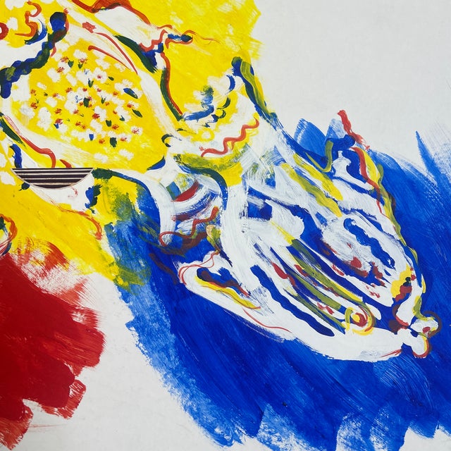 Abstract Expressionism 1980’s Original Abstract Expressionist Fish Painting For Sale - Image 3 of 7