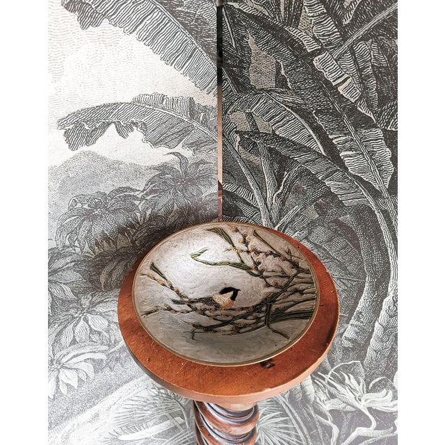 Boho Chic Vintage Schale in Messing and Emaille, 1950s For Sale - Image 3 of 11