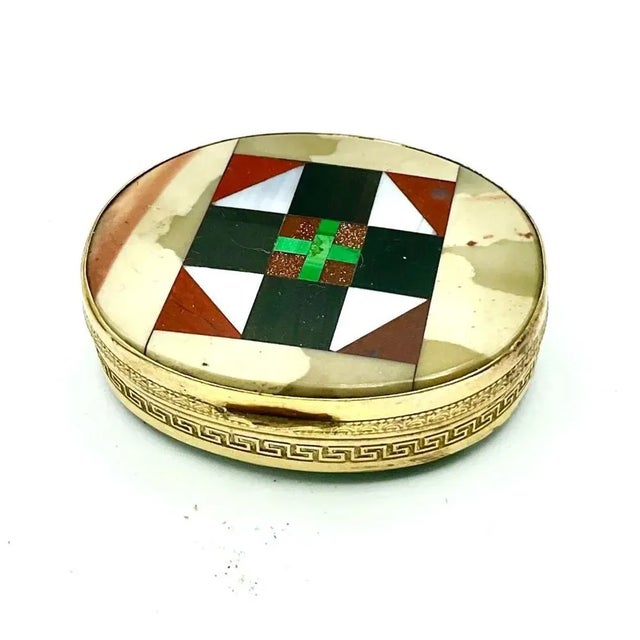Small 19th Century Hard Stone or Pietra Dura Box For Sale - Image 10 of 10