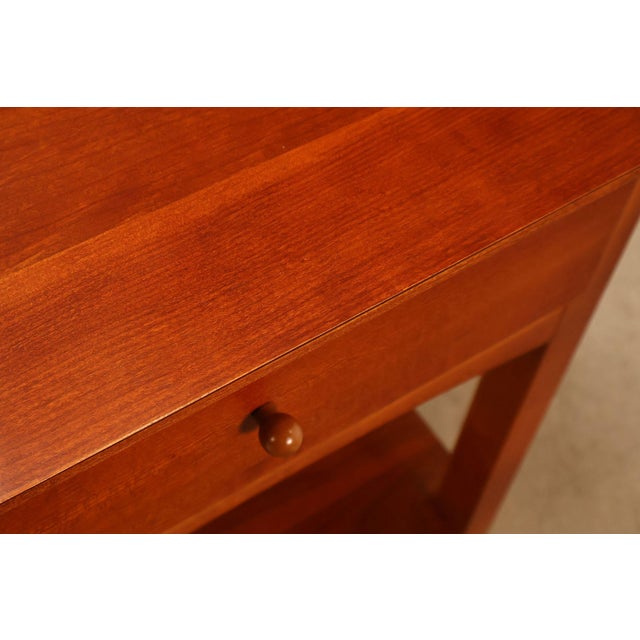 Thomasville 'Impressions' Mission Style Pair of Cherry Nightstands For Sale - Image 9 of 18