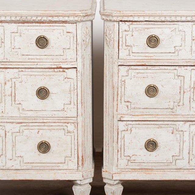 Pair of 20th Century Danish Pine Chests of Three Drawers For Sale - Image 12 of 15