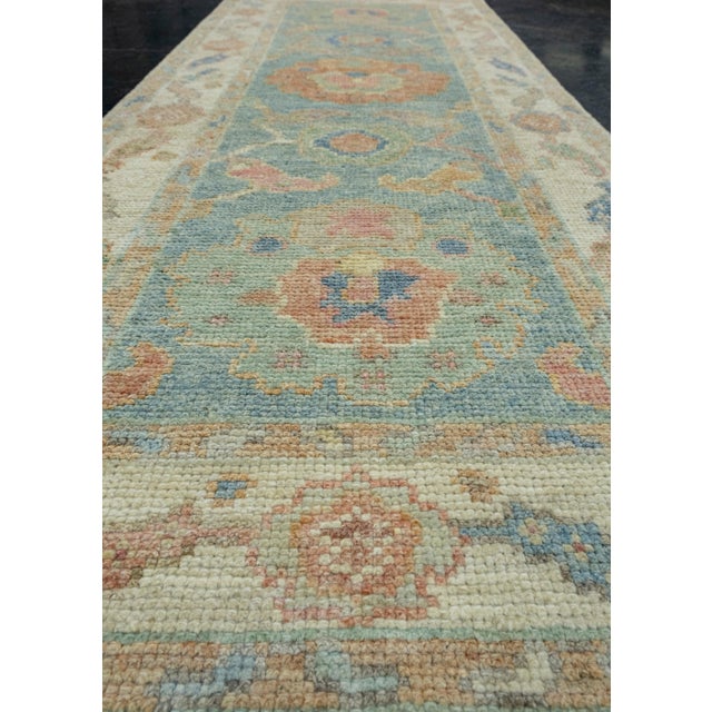 Textile Turkish Oushak Runner Rug 2'3" x 5'8" #17258 For Sale - Image 7 of 8