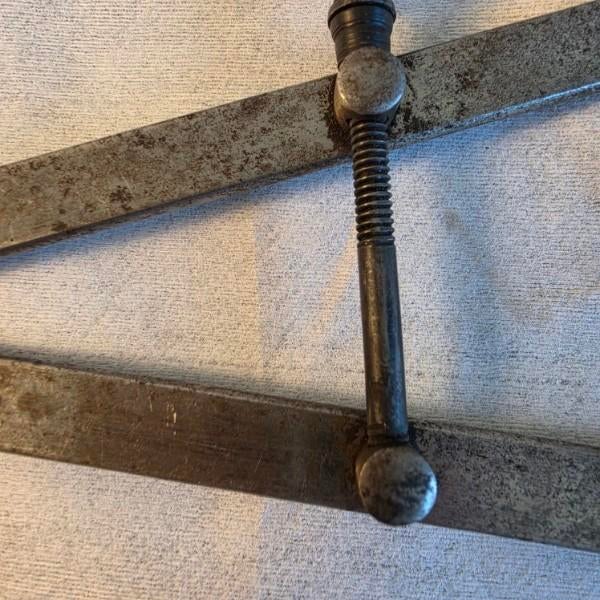 19th C. Hand-Forged Iron 14" Machinist Inside Calipers For Sale - Image 12 of 18