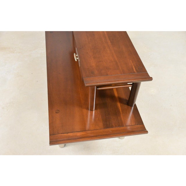 1960s Solid Cherry Willett Furniture Tv Console Credenza For Sale - Image 9 of 14