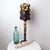 Brown Torch Lamp - Sculptural Wood and Limestone Table Lamp by Gabor Gobi For Sale - Image 8 of 11