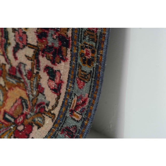 Textile 1970s Vintage Persian Handmade Wool 10x13 Red Area Rug For Sale - Image 7 of 11