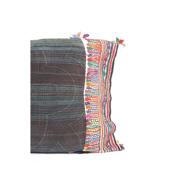 1930s Antique Textile Pillow For Sale - Image 5 of 6