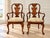 Vintage Queen Anne Burl Walnut Dining Chairs With Leopard Velvet Seats — Set of 8 For Sale - Image 18 of 18