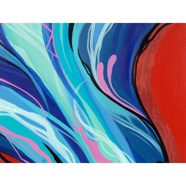 Abstract Tyler Filkins Mixed Media Abstract Expressionist Mars Golden Celestial Spirit Visionary Art 2017 For Sale - Image 3 of 7