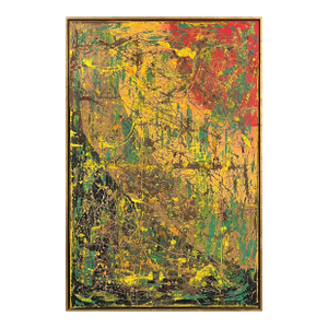 Vibrant Modern Abstract Drip Painting - Framed - Signed