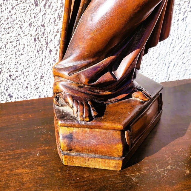 Wooden Sculptures, 19th Century, Set of 2 For Sale - Image 17 of 18