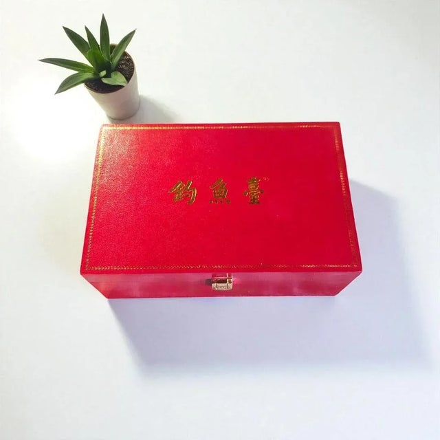 Chinese Yixing Tea Cups with Lids in box. The larger cup is 4" tall x 3 3/8" wide without the lid. - 5 1/4" tall with the...