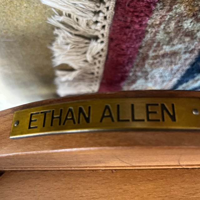 Ethan Allen Dining Table, 8 Chairs, 2 Leaves For Sale - Image 9 of 11