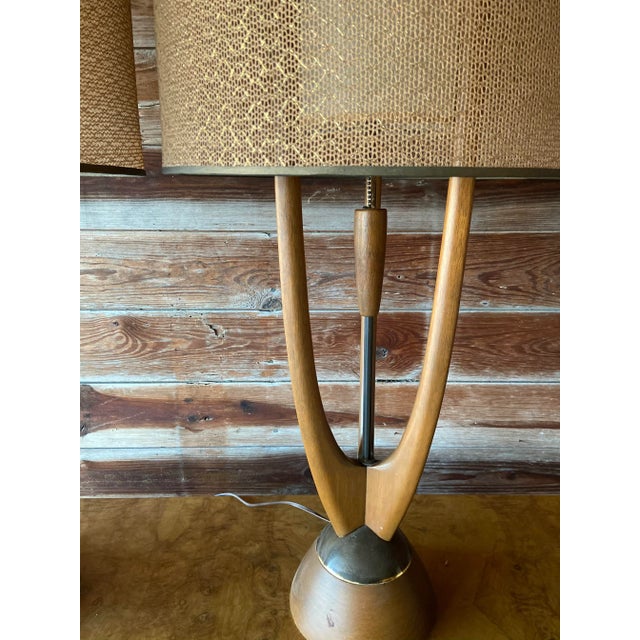 Mid 20th Century Pair of Mid Century Modern 'Cactus' Table Lamps | in the Style of Modeline Lamps For Sale - Image 5 of 12