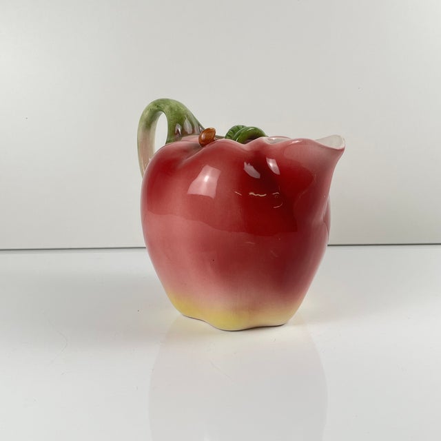 Apple-Shaped Slipware Pitcher, 1960s-1970s For Sale - Image 4 of 9