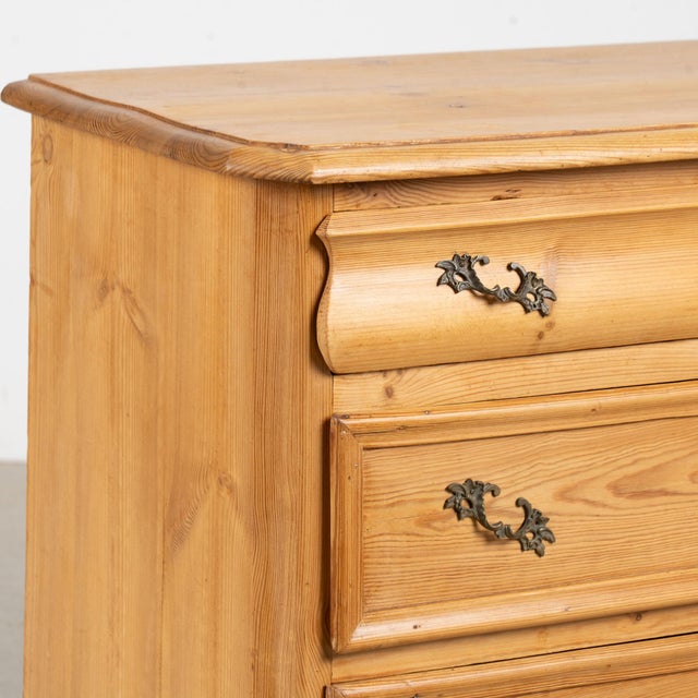 19th Century Danish Waxed Pine Chest of Four Drawers For Sale - Image 9 of 14