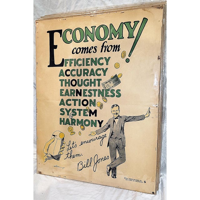 1920s famous original motivational poster by Bill Jones. Artist signed. These posters were a British work by Parker-...